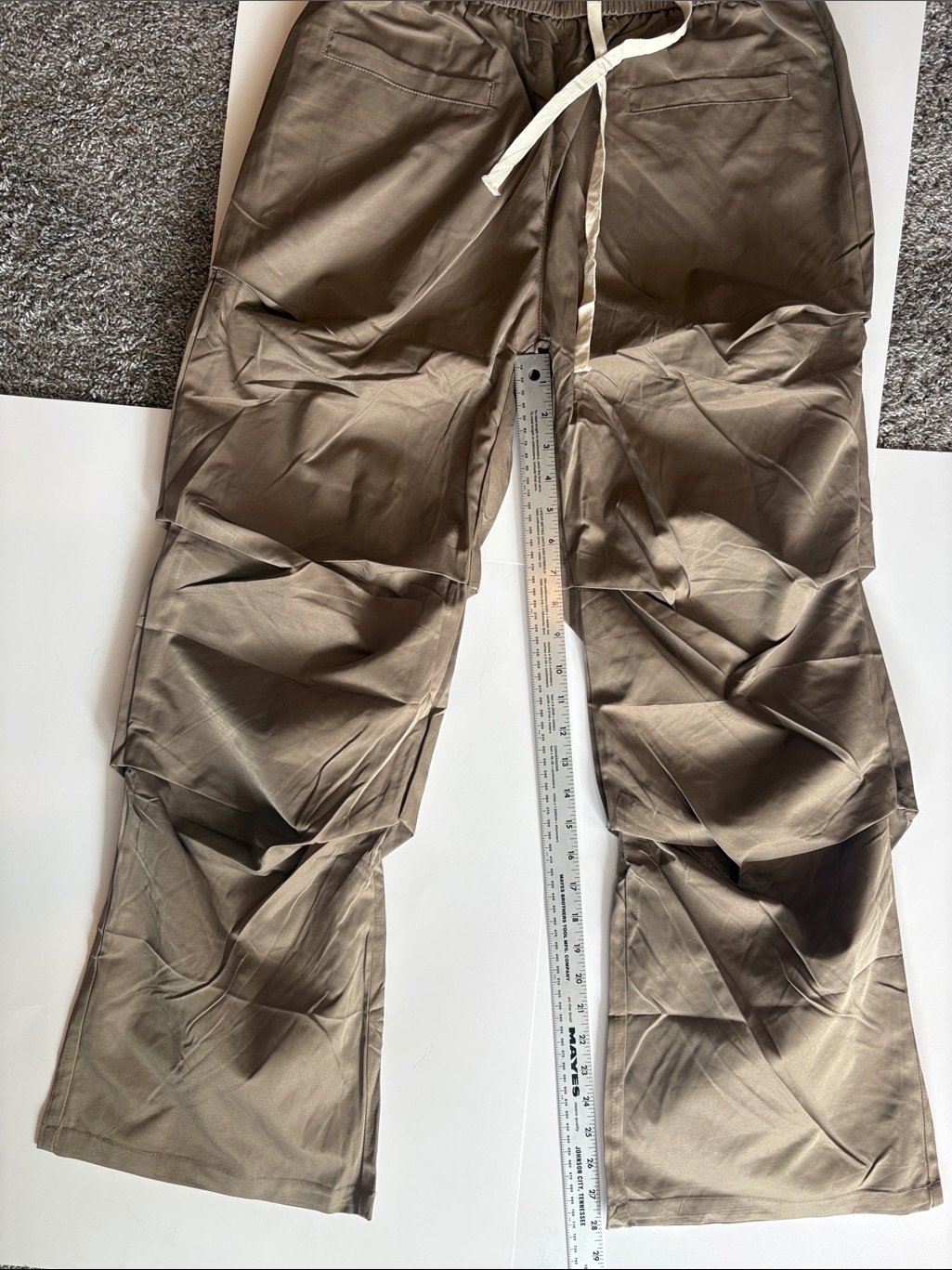 Nwt Aelfric Eden Pants Khaki Drawstring Parachute Balloon Pants Size M — image 5 of 8